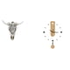 thumbnail image 1 of Escultura tribal de cabeza de toro para colgar en la pared, con números , reloj de pared silencioso, adorno acrílico para oficina, gran, 1 of 8