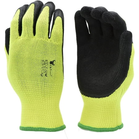 

G & F 1516 High Visibility Low Emissions Premium Gloves XL Garden Gloves for Unisex 9 Pair per Pack