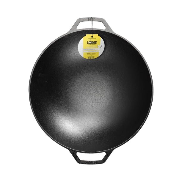 Wok de hierro fundido Lodge de 35 cm, precurado, apto para horno