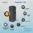 thumbnail image 4 of VICA T-02 Regulador Electr&oacute;nico de Voltaje 1200 VA / 700 W con 8 Tomas reguladas, supresor de Picos y Puertos RJ11 y RJ45 | Empotrable y Certificado Nom, 4 of 7