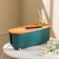 thumbnail image 3 of Modern Luxury Cable Organizer Box: New Design Plastic Desk Cable Management Solution for Power Cords & Headphone Wires, Compact Tidy Storage for Office/Home (Lemon Yellow & White), 3 of 4