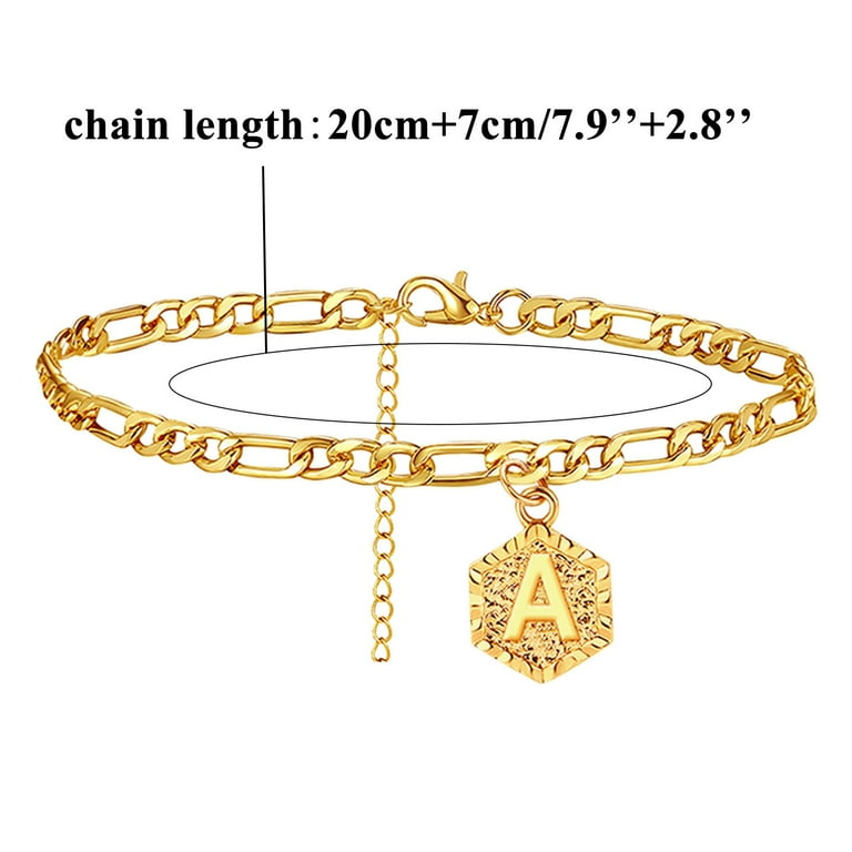 Skpblutn Anklet for Women Girls Female Foot Chain 26 Letters