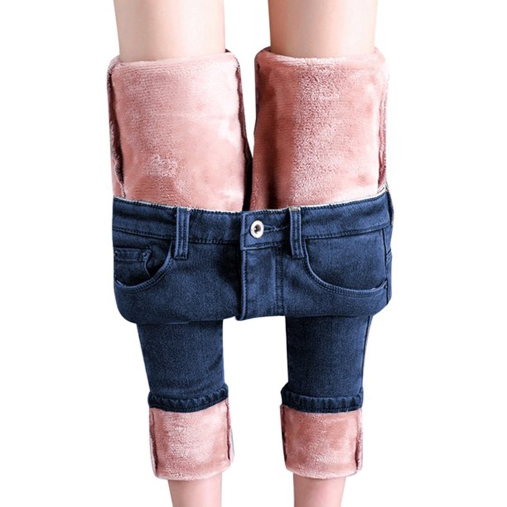 Skinny Jeans Women Fleece Lined Jeans 