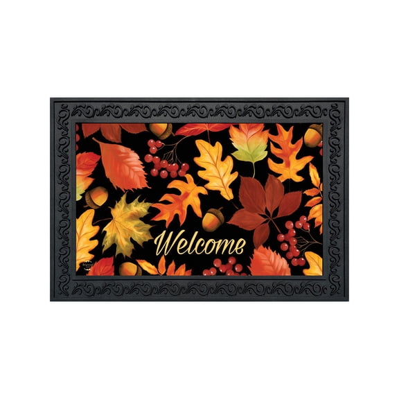 Briarwood Lane Fall Doormat 30x18 Indoor Outdoor Fall Leaves & Acorns Welcome For Fall Doormat
