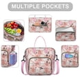 thumbnail image 2 of Pink Hued Cute Halloween Ghosts Pattern Womens Lunch Box for Work,Insulated Large Lunch Bag for Tween and Teen,Loncheras Para Mujer,Leakproof Adult Lunch Bag for Work,Beach,Travel,Picnic,Camping, 2 of 5
