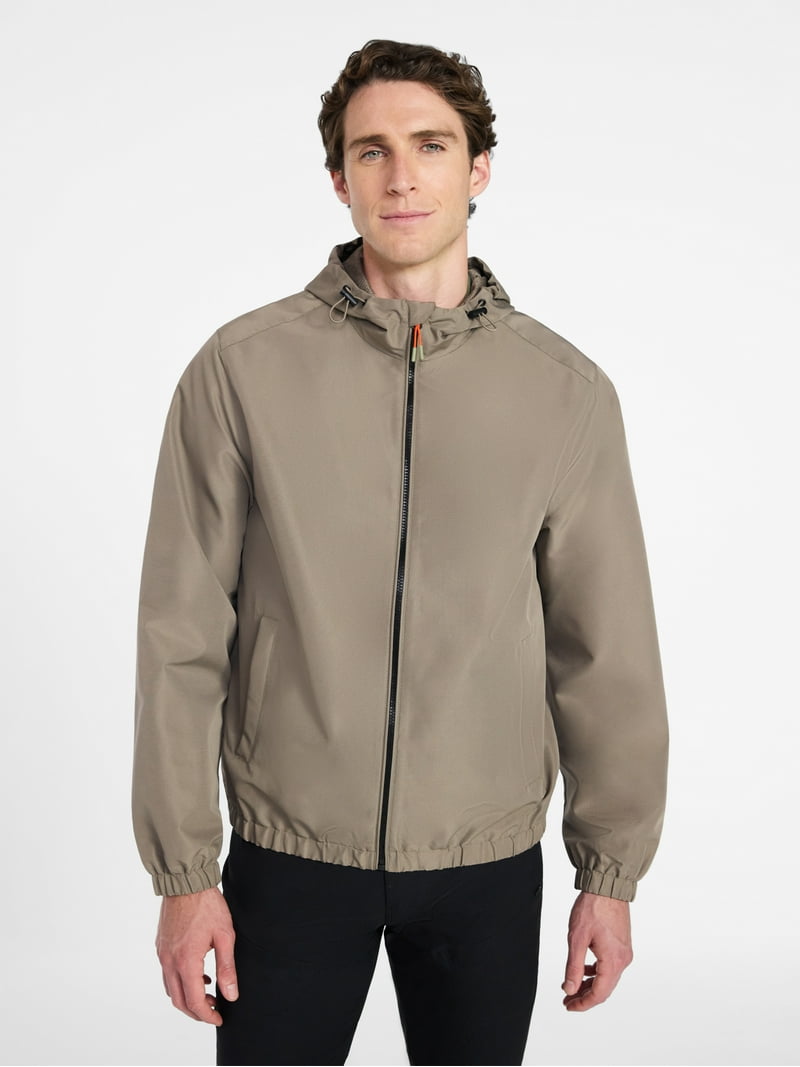 Ozark Trail Men's Windbreaker Jacket with Hood, Sizes S-3XL