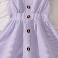 thumbnail image 3 of Likimi Kids Girls Dress Girls Solid Color Ruffle Sleeve Dresses Summer Sizes 8-9 Years Purple, 3 of 9