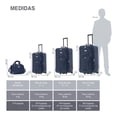 thumbnail image 3 of Set Viaje 3 Maletas 20, 24, 28 In Tela Expandibles Y Neceser azul Grande, 3 of 8