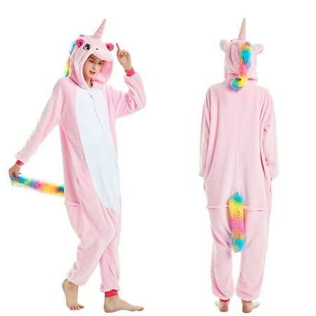 

CoCopeanut New Winter Women Men Unisex Adults Cartoon Onesie Animal Pajamas Unicorn Stitch Panda Panther Kigurumi Flannel Nightie Sleepwear