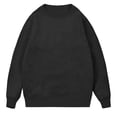 thumbnail image 4 of Men Sherpa Lined Crewneck Sweatshirt Heavyweight Warm Fleece Pullover Winter Thermal Long Sleeve Basic Top, 4 of 6