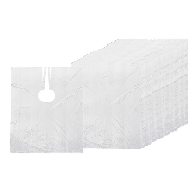 200x Capa Desechable de Peluquería - Plástico Capa para Cortar Cabello, Teñir Cabello, Peinar - Impermeable - 64 x 84 cm