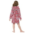 thumbnail image 4 of FORMRS Niños Bathrobe Unisex Hooded Robe Soft Plush Pajamas Sleepwear, Size 2-3T, Sweet Strawberry, 4 of 7