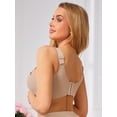 thumbnail image 2 of DARING DIVA Women's Deep V Seamless Wireless Minimizer Full Coverage Bra M Beige, 2 of 6