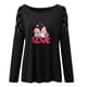 thumbnail image 4 of Blusa de manga larga con estampado de día de San Valentín y hombros descubiertos para mujer Fridja  hkj1162, 4 of 7