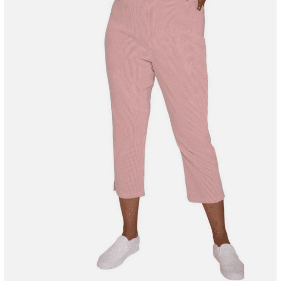 Mario Serrani Comfort Stretch Ladies' Pull-on Capri, Tomato/Ivory, Size XXL