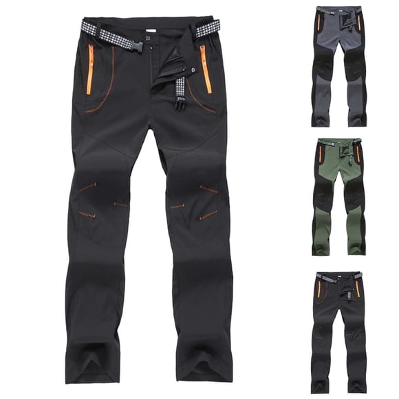 Blekii Men's Quick-Dry Hiking Pants, Windproof Water-Resistant Softshell Trousers, Stretch Outdoor Climbing Pants for Couples, Lightweight Trekking Bottoms, Durable for Mountain