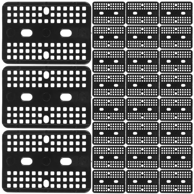 Miangastore Piquets de Tapis d'Extérieur en Forme de U Compacts Noirs pour Propriétaires 50Ensemble