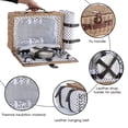 thumbnail image 4 of Canasta de picnic HYBDAMAI para 4 personas con manta impermeable, 4 of 9