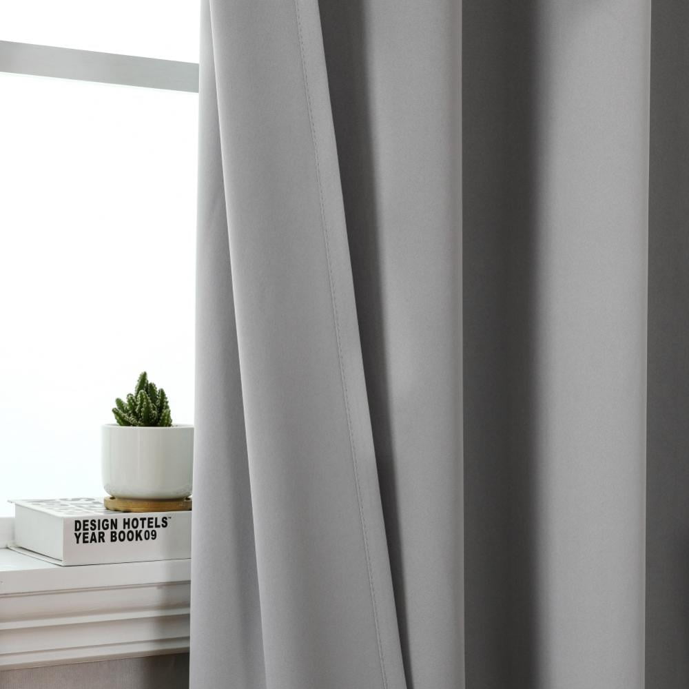 Fabric Blackout Curtains Solid Thickened Panel 3.2x4.2 Machine Washable