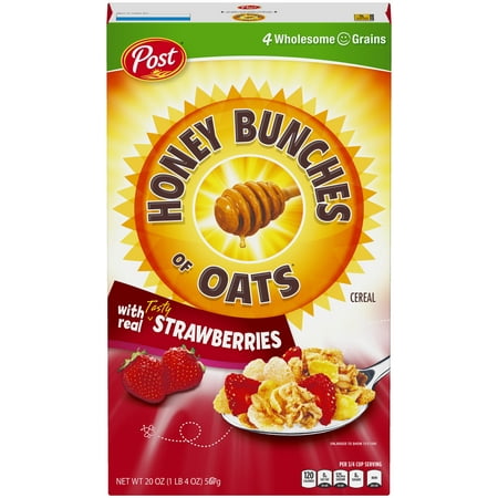 Post Honey Bunches Of Oats Cereal, Strawberry, 20