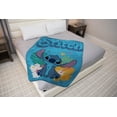 thumbnail image 4 of Jay Franco Kids Plush Throw Blanket – Soft & Cozy Fleece Throw for Bedroom & Couch Décor, Official Licensed Product, Blue - Stitch, 46x60 - Throw Blanket, 4 of 4