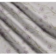thumbnail image 3 of Soimoi Grey Cotton Voile Fabric Grass & Wildflower Floral Decor Fabric Printed Yard 56 Inch Wide, 3 of 7