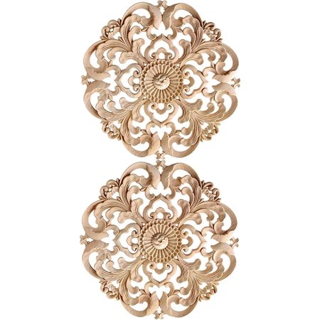 Lot De 2 Appliques Murales En Bois Sculpté – Gauche + Droite, Vintage, SODIAL, Référence Meu5255