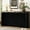 Black, variant on Minimalist aesthetic, acacia veneer finish - In living room, complements different styles