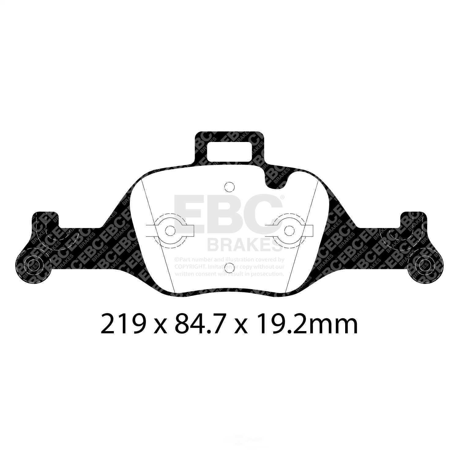 EBC Brakes Redstuff Premium Fast Street Pad For All Engine Sizes Fits select: 2019-2023 BMW X5 XDRIVE40I, 2023 BMW I4 EDRIVE35
