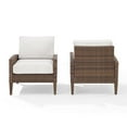thumbnail image 4 of Crosley Furniture Capella Rattan & Fabric Patio Chair in Brown/Cream (Set of 2), 4 of 6