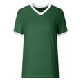 thumbnail image 7 of Mgmyaa Womens T Shirts Color Block Short Sleeve V Neck Loose Casual Summer Tops, 7 of 7