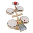 thumbnail image 1 of Juguete De Tambor De Madera Para Bebé, Juego De Juguete De Tambor De Madera Para Practicar Música Y Aprender Para Jugar En Casa, 1 of 7