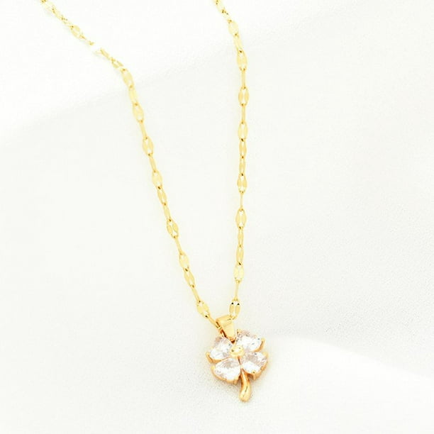 4-Leaf Clover Pendant / Necklace in 24k Gold