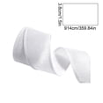 thumbnail image 3 of WWC Burlap Ribbon Roll, 1.5" x 10" Yards Natural Linen Ribbon with Wired Edge, Rustic Christmas Decoration for Bow Making and Gift Wrapping, White, 3 of 6
