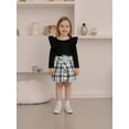 thumbnail image 6 of BemeyourBBs Fall Toddler Girl Outfit Ruffles Long Sleeve Shirt and Plaid Skirt Set, 6 of 9