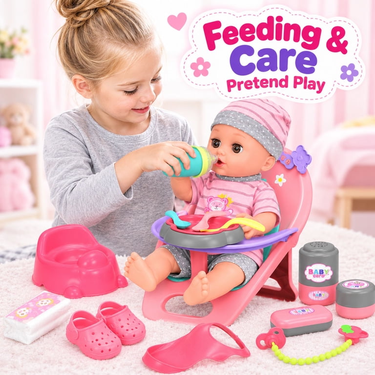 Mundo Toys 14-Inch Interactive Baby Doll with Playset photo 4