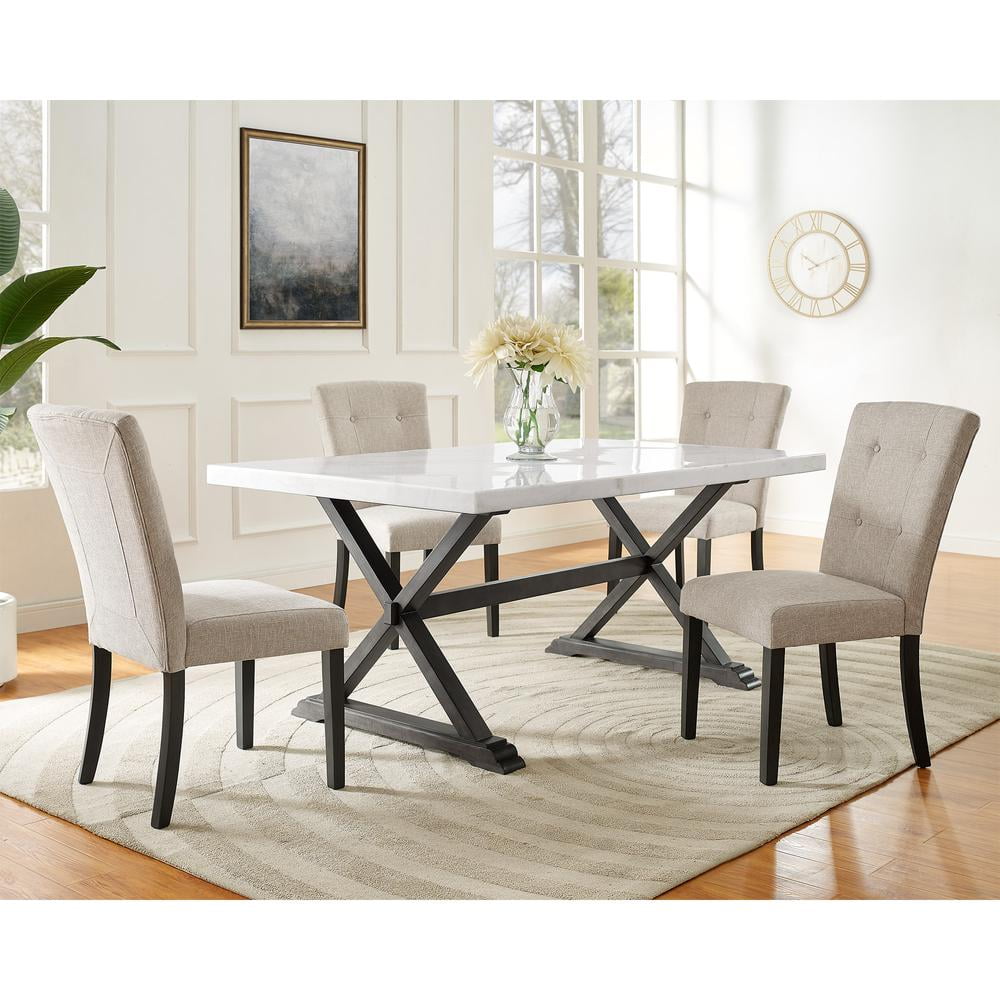 Camilla Modern Kitchen Room White Marble Top Square Dining Camilla Modern Kitchen Room White Marble Top Square Dining