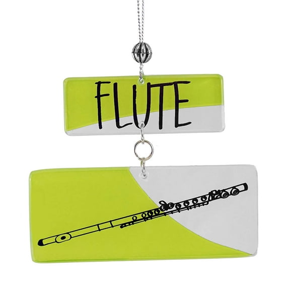 Flute Musical Instrument Hanging Christmas Ornament