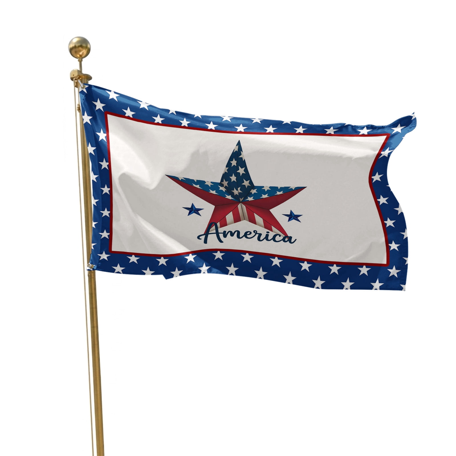 4th of July Flags for Outside 3x5 ft Stars USA Flag Outdoor Flags Double Sided Grommets House Banner Patriotic Red White and Blue Patio Yard Flag for Outdoor Party Porch Independence Day Decor