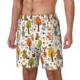 thumbnail image 2 of Balery Animals Forest Mens Swim Trunks Swim Shorts for Men Quick Dry Inseam Beach Shorts with Compression Liner Pocket-Small, 2 of 9