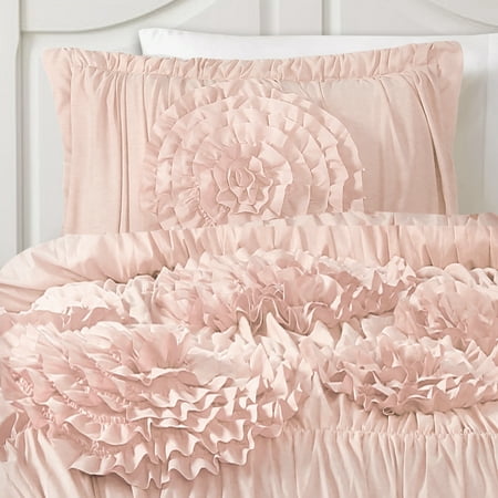 2pc Twin/Twin XL Serena Comforter Set Blush Pink - Lush Décor