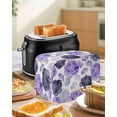 thumbnail image 4 of Purple Ombre Spring Floral Small Toaster Cover 2 Slice, Kitchen Appliance Covers, Summer Botanical Flowers Toaster Oven Cover with Loop, Bread Machine Cover Polyester Dust Cover Protection, 4 of 4