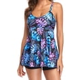 thumbnail image 2 of TSEXIEFOOFU Tankini Swimsuits for Women Tankini Tops with Swim Shorts Two Piece Bathing Suits, 2 of 4