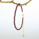 thumbnail image 2 of Colección de acero para mujer de 21 cm, cuentas redondas de granate rojo vino., 2 of 5