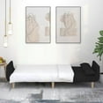 thumbnail image 5 of vidaXL 2-Seater Sofa Bed with Two Pillows Black Fabric, 5 of 8