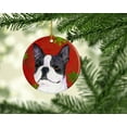 thumbnail image 2 of Carolines Treasures SS4723-CO1 Boston Terrier Flocons de Neige Rouges Ornement en Céramique de Noël, 2 of 2