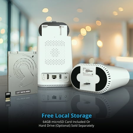 Night Owl - Indoor/Outdoor Wire Free 2K Security Camera with 2-Way Audio - White