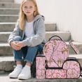 thumbnail image 2 of Jeiento Pink Camo Backpack Set of 5 Hunting Branch 17 Inch Adjustable Padded Straps Backpack with Lunch Box Pencil Pouch for 9-12 Years Old Kids Middle School School Supply Set, 2 of 7
