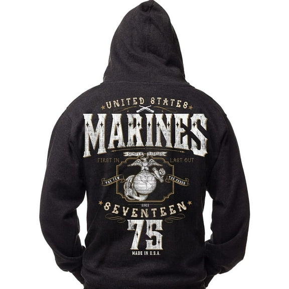 USMC Seventeen Seventy Five Marine Corps Hoodie LG