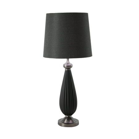 Decmode Black Metal Traditional Table, Modern Traditional Table Lamps